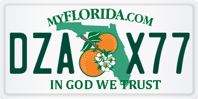 FL license plate DZAX77
