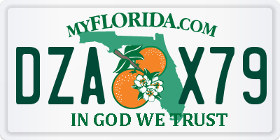 FL license plate DZAX79