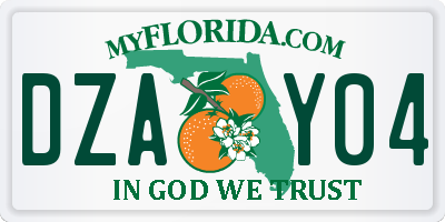 FL license plate DZAY04