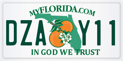 FL license plate DZAY11