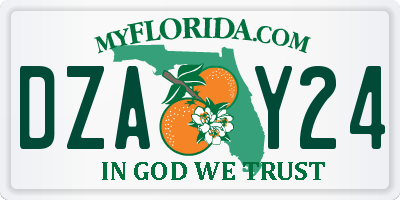 FL license plate DZAY24