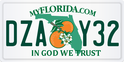 FL license plate DZAY32
