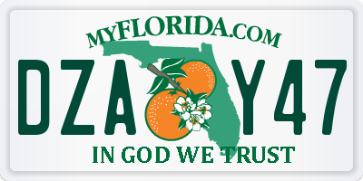 FL license plate DZAY47