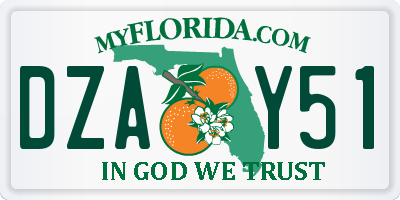 FL license plate DZAY51