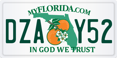 FL license plate DZAY52