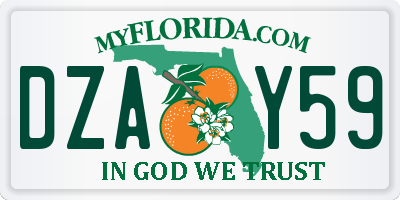 FL license plate DZAY59