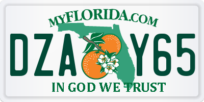 FL license plate DZAY65