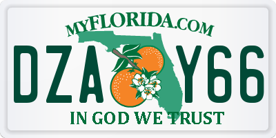 FL license plate DZAY66