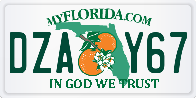 FL license plate DZAY67