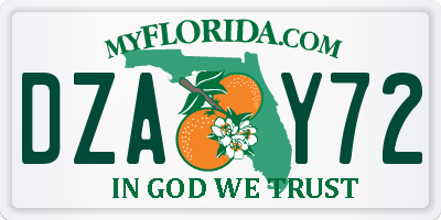FL license plate DZAY72