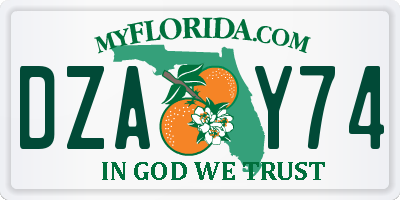 FL license plate DZAY74