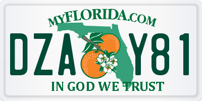 FL license plate DZAY81