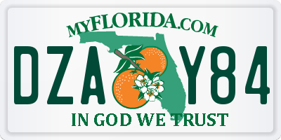 FL license plate DZAY84