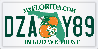 FL license plate DZAY89