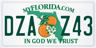 FL license plate DZAZ43