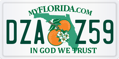 FL license plate DZAZ59