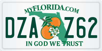 FL license plate DZAZ62