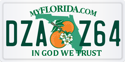 FL license plate DZAZ64