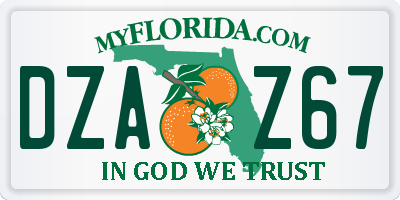 FL license plate DZAZ67