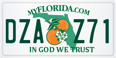 FL license plate DZAZ71