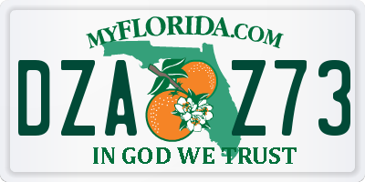 FL license plate DZAZ73