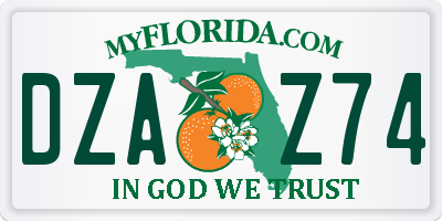 FL license plate DZAZ74
