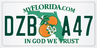 FL license plate DZBA47