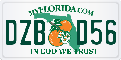FL license plate DZBD56