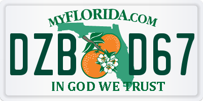 FL license plate DZBD67
