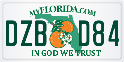 FL license plate DZBD84