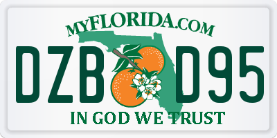 FL license plate DZBD95