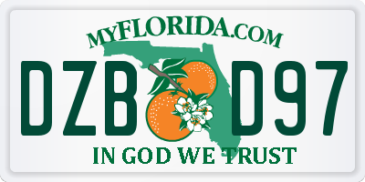 FL license plate DZBD97
