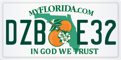 FL license plate DZBE32
