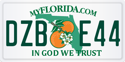 FL license plate DZBE44