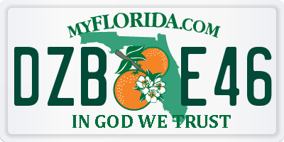 FL license plate DZBE46