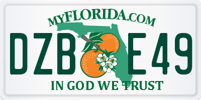 FL license plate DZBE49