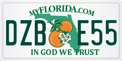 FL license plate DZBE55