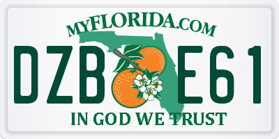 FL license plate DZBE61