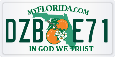 FL license plate DZBE71