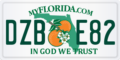 FL license plate DZBE82
