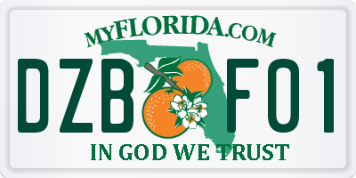 FL license plate DZBF01