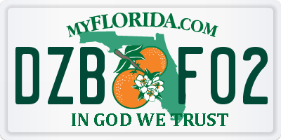 FL license plate DZBF02