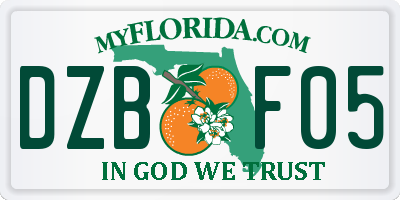 FL license plate DZBF05