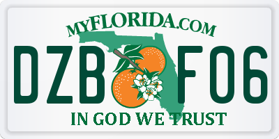 FL license plate DZBF06