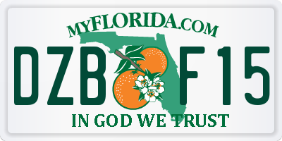 FL license plate DZBF15