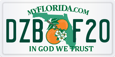 FL license plate DZBF20