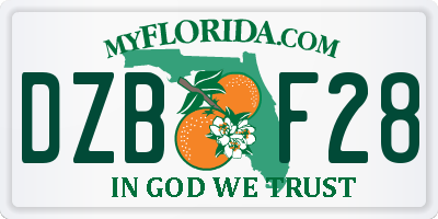 FL license plate DZBF28