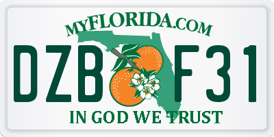 FL license plate DZBF31