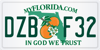 FL license plate DZBF32