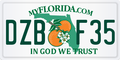 FL license plate DZBF35